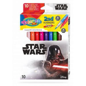 Pisaki dwustronne Colorino Disney Star Wars, 10 kolorów